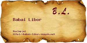 Babai Libor névjegykártya